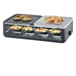 Severin - raclette grill pierre 1300w 8 pers revetement ceramique 2366
