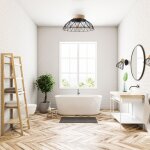 Spot pat�re, industriel, m�tal noir et bois print� seynave clayton