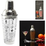 Shaker en verre avec recettes 450ml m12 a1 / m12 Shaker en verre avec recettes 450ml m12 a1 / m12