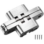 Shining house - 1 pi�ce 69 mm charni�res invisibles en forme de croix dissimul�es pour meubles de la ...