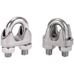 Shining house - 10 pcs pince de câble métallique serre cable acier inox serre - câbles Étrier m4, argent, ... Shining house - 10 pcs pince de câble métallique serre cable acier inox serre - câbles Étrier m4, argent, ...