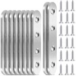 Shining house - 10pcs fixation droits plats plaques pattes d'assemblage en inox sont pattes d'assemblage ...