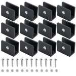 Shining house - 12 pi�ces pince � verre garde corps, support d'�tag�re en verre clip, support d'�tag�re ...