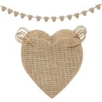 Shining house - 15 pices bannire banderole de toile de jute, drapeaux bannire vintage, dcoration ...