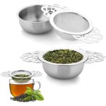 2 pièces filtres à thé diffuseur de thé réutilisable en acier inoxydable infuseur thé tasse passoire ... 2 pièces filtres à thé diffuseur de thé réutilisable en acier inoxydable infuseur thé tasse passoire ...
