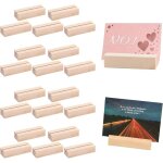Shining house - lot de 20 porte - cartes rectangulaires en bois pour mariage, fte, numro de table, ...