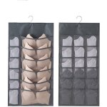 Shining house - 2pcs rangement  suspendre sac organisateur de sous - vtements pour armoire double - ...