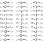 Shining house - 30 pcs pince de homard fermoir, fermoirs bracelet avec extrémités de cordon, fermoir ... Shining house - 30 pcs pince de homard fermoir, fermoirs bracelet avec extrémités de cordon, fermoir ...