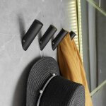 Shining house - lot de 4 crochets muraux noirs résistants pour peignoirs, manteaux, peignoirs, salle ... Shining house - lot de 4 crochets muraux noirs résistants pour peignoirs, manteaux, peignoirs, salle ...