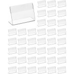 Shining house - 40pcs porte �tiquette en acrylique transparent, porte - cartes nominatives porte �tiquette ...