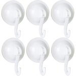 Shining house - lot de 6 cintres muraux r�utilisables avec crochet � ventouse de 70 mm, imperm�ables ...