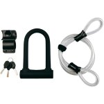 Shining house - antivol de vélo, antivol en u pour vélo avec 1, 2 m flex acier câble et support de montage ... Shining house - antivol de vélo, antivol en u pour vélo avec 1, 2 m flex acier câble et support de montage ...