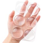 Shining house - but�e de poign�e de porte murale, 6 x but�e de porte murale transparent, coussin de protection ...