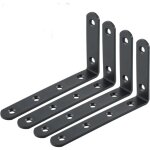 Shining house - querres �tag�re de fixation murale console emboutie en m�tal support d'angle pour �tag�re ...