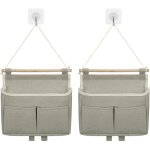Shining house - sac de rangement mural, 2pcs sac  suspendre organisateur de poche large suspendu sur ...