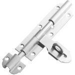 Shining house - targette de porte exterieur avec fermoir � cadenas, loquet de porte coulissante en acier ...