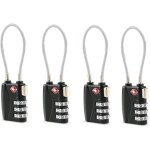 Shining house - tsa approuv� par c�ble de s�curit� voyage bagages verrouillage 3 chiffres combinaison ...