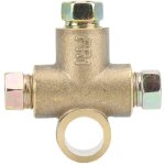 T - shirt de frein en forme de t � 3 voies avec 3 �crous m�les union courte m10 tuyau 3 / 16 pouces 10mm ...