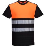 T - shirt pw3 haute visibilit� classe 1 couleur : noir / orange taille xxl portwest