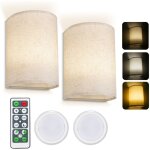 Lot de 2 appliques murales intérieures à intensité variable, applique murale rechargeable, abat - jour ... Lot de 2 appliques murales intérieures à intensité variable, applique murale rechargeable, abat - jour ...