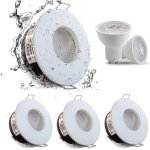 Set de 4 spots encastrés led ip65 étanches, 5w 3000k blanc chaud spot encastré pour salle de bain et ... Set de 4 spots encastrés led ip65 étanches, 5w 3000k blanc chaud spot encastré pour salle de bain et ...