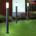 3x lampadaires d'ext�rieur piliers en acier inoxydable �clairage de terrasse lumi�res de stand de parc ...