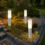 Lampadaire d'extrieur, lampadaire de jardin, lampadaire de patio, borne lumineuse en acier inoxydable, ...