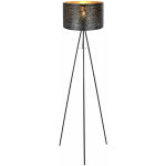 Lampadaire lampe de salon � 3 pieds lampadaire lampe d'appoint en or noir, m�tal plastique, 1x e27, dxh ...