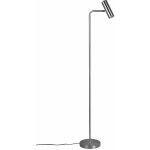 Lampadaire moderne lampadaire avec spot orientable lampe de salon design argent, spot de lecture, nickel ...