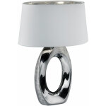 Etc - shop - lampe � poser design salon liseuse textile argent blanc