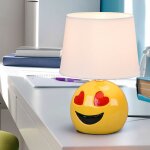 Lampe de table en cramique pour chambre lampe de chevet lampe de salon lampe de table moderne, emoji ...
