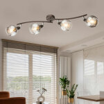 Etc - shop - led spot bar plafonnier boules de verre lampe d'�clairage chambre � coucher r�glable globo ...