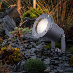 Spot de jardin avec piquet de sol �clairage de chemin �lectrique ext�rieur gris lampe d'ext�rieur avec ...