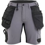 Short de travail stretch 4d femme 7124 - gris moyen / noir l - fr(44) - se(c42) - standards