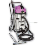 Sidamo ? aspirateur professionnel bi - turbine 1200w pour ramonage ? cuve inox 50l ? d�pression 23, 52kpa ...