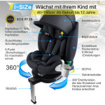 Si�ge auto i - size 360� pivotant, 0 - 36 kg (40 - 150 cm) ? appuie - t�te r�glable, isofix int�gr�, ...