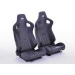 Fk automotive - siges sport fk siges auto demi - coque set stuttgart cuir artificiel noir -