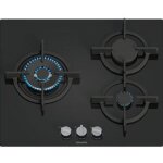 Siemens - table gaz verre tremp, 60 cm, iq500, verre tremp, fonte avec pieds en ep6a6ci10