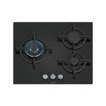 Siemens - table gaz verre tremp�, 60 cm, iq500, verre tremp�, fonte avec pieds en ep6a6ci10