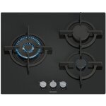 Siemens - table gaz verre tremp�, 60 cm, iq500, verre tremp�, fonte avec pieds en ep6a6ci10