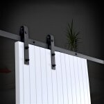 Sifree - 244cm porte placard coulissante, porte coulissante, rail porte coulissante, roulette porte coulissant ...
