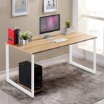 2pieds de table en profil carr� 60x72cm blanc rev�tement par poudre pi�tement meuble design industriel ...