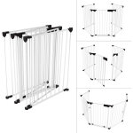 Sifree - barri�re parc en m�tal grille pour chemin�e 4 + 1 pare - feu securit� escaliers enfant (5 barreaux ...