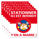 Signaletique. biz france - 6 autocollants � coller sur la voiture. papier autocollant dissuasif carr� ...