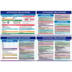 Signaletique. biz france - affichage obligatoire employeur ? lot de 4 affiches mises � jour cse ? harc�lement, ...