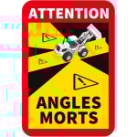 Signaletique. biz france - autocollants attention angles morts pelle mcanique hydraulique (m0380). a ...