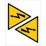 Etiquettes danger electrique planches autocollants diffrents formats nf iso 7010 (c1544). panneau danger ...