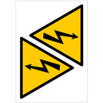 Etiquettes danger electrique planches autocollants diffrents formats nf iso 7010 (c1544). panneau danger ...