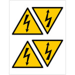 Etiquettes danger electrique planches autocollants diffrents formats nf iso 7010 (c1544). panneau danger ...