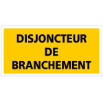 Signaletique. biz france - etiquette photovoltaique disjoncteur de branchement (c1222). lot de 50 . - ...